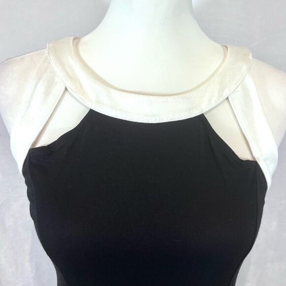 INC black and white color block cutout top size medium - Picture 5 of 8